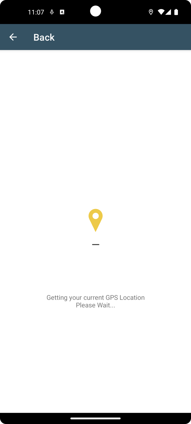 Promo App locating the promoter's current GPS position before a store visit